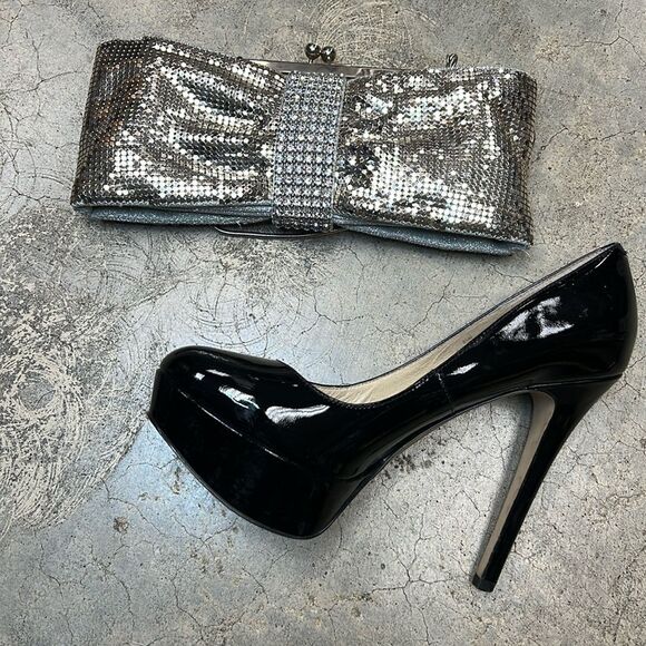 Joan & David black patent heel - Picture 1 of 8